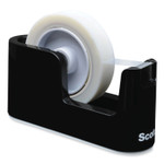 Scotch Heavy Duty Weighted Desktop Tape Dispenser with One Roll of Tape, 3" Core, ABS, Black View Product Image