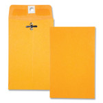 Quality Park Clasp Envelope, 28 lb Bond Weight Kraft, #15, Square Flap, Clasp/Gummed Closure, 4 x 6.38, Brown Kraft, 100/Box