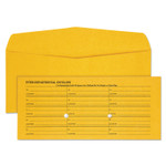 Quality Park Light Brown Fold Flap Kraft Trade Size Interoffice Envelope, One-Sided Box-Style Format, 4.5 x 10.38, Brown Kraft, 500/Box