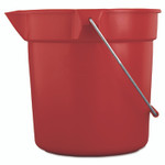 Rubbermaid Commercial BRUTE Round Utility Pail, 10 qt, Plastic, Red, 10.5" dia