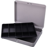 Sparco All-Steel Locking Cash Box with Tray (SPR15500) View Product Image