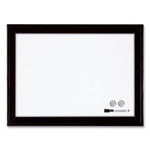 Quartet Home Decor Magnetic Dry Erase Board, 23" x 17", White Surface, Black Wood Frame
