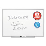Quartet Classic Series Porcelain Magnetic Dry Erase Board, 96" x 48", White Surface, Satin Aluminum Frame