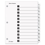 Cardinal OneStep Printable Table of Contents and Dividers, 12-Tab, 1 to 12, 11 x 8.5, White, White Tabs, 1 Set (CRD61213) View Product Image