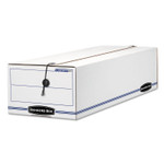 Bankers Box LIBERTY Check and Form Boxes, 9.75" x 23.75" x 6.25", White/Blue, 12/Carton (FEL00022) View Product Image