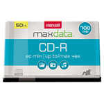 Maxell CD-R Discs, 700 MB/80 min, 48x, Spindle, Silver, 50/Pack (MAX648250) Product Image 