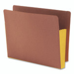 Smead Redrope Drop-Front End Tab File Pockets, Fully Lined 6.5" High Gussets, 3.5" Expansion, Letter Size, Redrope/Yellow, 10/Box
