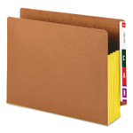 Smead Redrope Drop-Front End Tab File Pockets, Fully Lined 6.5" High Gussets, 3.5" Expansion, Letter Size, Redrope/Yellow, 10/Box (SMD73688) View Product Image