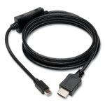 Tripp Lite Mini DisplayPort/Thunderbolt to HDMI Cable Adapter, 6 ft, Black (TRPP586006HDMI) Product Image 