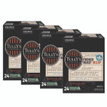 Tully's Coffee French Roast Decaf Coffee K-Cups, 96/Carton Tully's Coffee French Roast Decaf Coffee K-Cups, 96/Carton