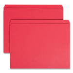 Smead Reinforced Top Tab Colored File Folders, Straight Tabs, Letter Size, 0.75" Expansion, Red, 100/Box (SMD12710) View Product Image