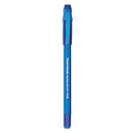 Paper Mate FlexGrip Ultra Recycled Ballpoint Pen, Stick, Fine 0.8 mm, Blue Ink, Blue Barrel, Dozen (PAP9660131) View Product Image