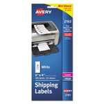 Avery Mini-Sheets Mailing Labels, Inkjet/Laser Printers, 2 x 4, White, 4/Sheet, 25 Sheets/Pack (AVE2163) View Product Image