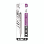 Zebra M-701 Mechanical Pencil, 0.7 mm, F (#2.5), Black Lead, Silver Barrel