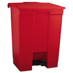 Rubbermaid Commercial Indoor Utility Step-On Waste Container, 18 gal, Plastic, Red (RCP614500RED) View Product Image