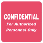 Tabbies HIPAA Labels, CONFIDENTIAL For Authorized Personnel Only, 2 x 2, Red, 500/Roll