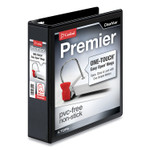 Cardinal Premier Easy Open ClearVue Locking Slant-D Ring Binder, 3 Rings, 2" Capacity, 11 x 8.5, Black (CRD10321) View Product Image