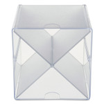 deflecto Stackable Cube Organizer, X Divider, 4 Compartments, Plastic, 6 x 7.2 x 6, Clear (DEF350201) View Product Image