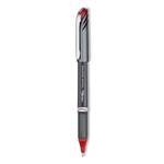 Pentel EnerGel NV Gel Pen, Stick, Bold 1 mm, Red Ink, Gray/Red Barrel, Dozen