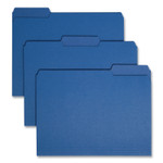 Smead Interior File Folders, 1/3-Cut Tabs: Assorted, Letter Size, 0.75" Expansion, Navy Blue, 100/Box (SMD10279) View Product Image