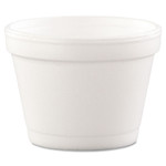 Dart Bowl Containers, 4 oz, White, Foam, 1,000/Carton Product Image 