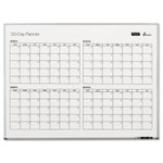 AbilityOne 7110016222133 SKILCRAFT Quartet 4-Month Dry Erase Calendar, 48 x 36, White Surface, Silver Aluminum Frame (NSN6222133) View Product Image