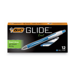BIC GLIDE Exact Ballpoint Pen, Retractable, Fine 0.7 mm, Blue Ink, Blue Barrel, Dozen (BICVCGN11BE) View Product Image