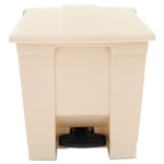 Rubbermaid Commercial Indoor Utility Step-On Waste Container, 8 gal, Plastic, Beige