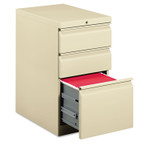 HON Brigade Mobile Pedestal with Pencil Tray Insert Left/Right, 3-Drawers: Box/Box/File, Letter, Putty, 15" x 22.88" x 28" (HON33723RL) View Product Image