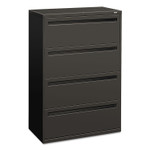 HON Brigade 700 Series Lateral File, 4 Legal/Letter-Size File Drawers, Charcoal, 36" x 18" x 52.5" View Product Image