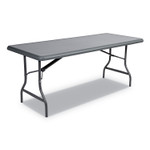 Iceberg IndestrucTable Industrial Folding Table, Rectangular, 72" x 30" x 29", Charcoal (ICE65227) View Product Image