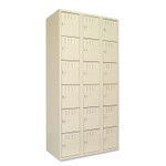 Tennsco Box Compartments, Triple Stack, 36w x 18d x 72h, Sand View Product Image