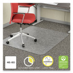 deflecto EconoMat Occasional Use Chair Mat, Low Pile Carpet, Roll, 46 x 60, Rectangle, Clear