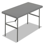 Iceberg IndestrucTable Classic Folding Table, Rectangular, 48" x 24" x 29", Charcoal (ICE65207) View Product Image