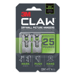 3M Claw Drywall Picture Hanger, Stainless Steel, 25 lb Capacity, 4 Hooks and 4 Spot Markers,