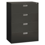 HON Brigade 600 Series Lateral File, 4 Legal/Letter-Size File Drawers, Charcoal, 42" x 18" x 52.5" (HON694LS) View Product Image