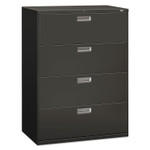 HON Brigade 600 Series Lateral File, 4 Legal/Letter-Size File Drawers, Charcoal, 42" x 18" x 52.5"