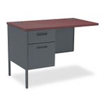 HON Metro Classic Series Workstation Return, Left, 42w x 24d x 29.5h, Mahogany/Charcoal