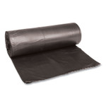 Boardwalk Low-Density Waste Can Liners, 60 gal, 0.65 mil, 38" x 58", Black, 25 Bags/Roll, 4 Rolls/Carton (BWK3858H) Product Image 