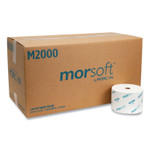 Morcon Tissue Small Core Bath Tissue, Septic Safe, 1-Ply, White, 2,000 Sheets/Roll, 24 Rolls/Carton (MORM2000) View Product Image