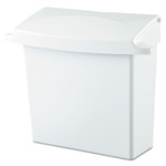 Rubbermaid Commercial Sanitary Napkin Receptacle with Rigid Liner, Plastic, White (RCP614000) View Product Image