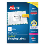 Avery Shipping Labels w/ TrueBlock Technology, Laser Printers, 3.5 x 5, White, 4/Sheet, 100 Sheets/Box (AVE5168) View Product Image