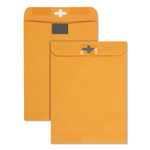 Quality Park Postage Saving ClearClasp Kraft Envelope, #90, Cheese Blade Flap, ClearClasp Closure, 9 x 12, Brown Kraft, 100/Box