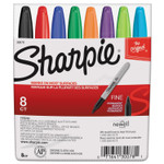 Sharpie Fine Tip Permanent Marker, Fine Bullet Tip, Assorted Colors, 8/Set