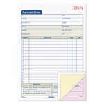 TOPS Purchase Order Book, 15 Lines, Three-Part Carbonless, 5.56 x 8.44, 50 Forms Total (TOP46141) View Product Image