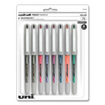 uniball VISION Needle Roller Ball Pen, Stick, Fine 0.7 mm, Assorted Ink and Barrel Colors, 8/Pack (UBC1734916) View Product Image