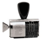 Trodat Rubber 11-Message Dial-A-Phrase Date Stamp, Conventional, 2" x 0.38"