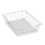 Fellowes Wire Desk Tray Organizer, 1 Section, Letter Size Files, 10" x 14.13" x 3", Silver (FEL60012) View Product Image
