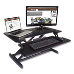 Victor High Rise Height Adjustable Compact Standing Desk with Keyboard Tray, 32.5 x 25 x 19, Black