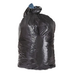 Trinity Plastics Low-Density Can Liners, 45 gal, 1.25 mil, 23" x 46", Black, Flat Pack, 100/Carton View Product Image